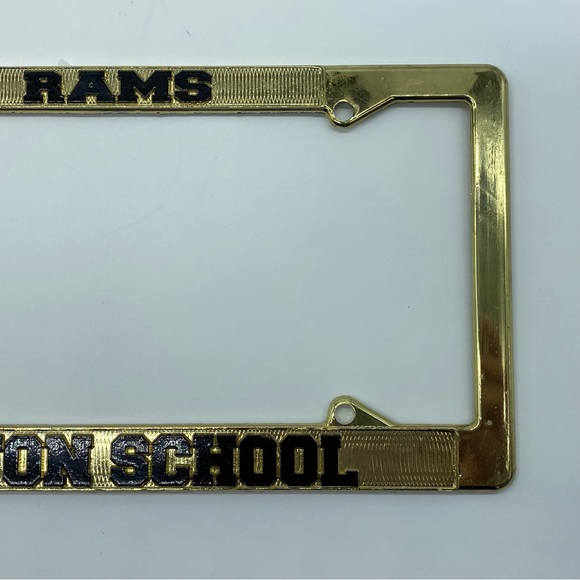 The Tilton School License Plate Frame New Hampshire Metal Gold Tone New Prep - Picture 12 of 12